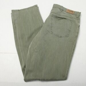 Vintage Corbin Pants Mens 34x32 Olive Green Straight Leg Handmade Made USA